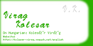 virag kolesar business card